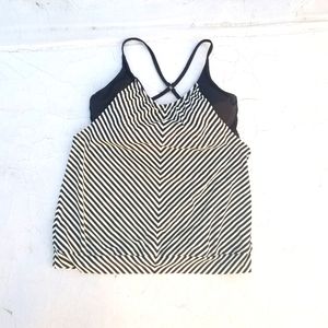 Athleta Tankini Swim Top 38D Underwire